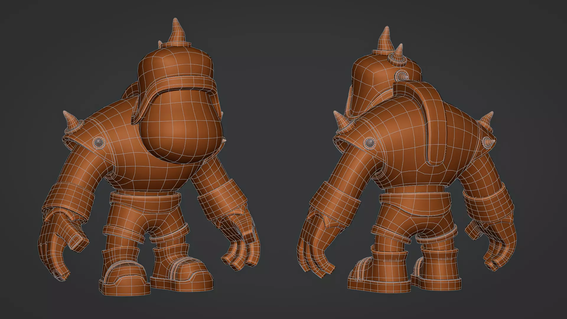 Monkey Warrior Rocknar Low-poly 3D model_6