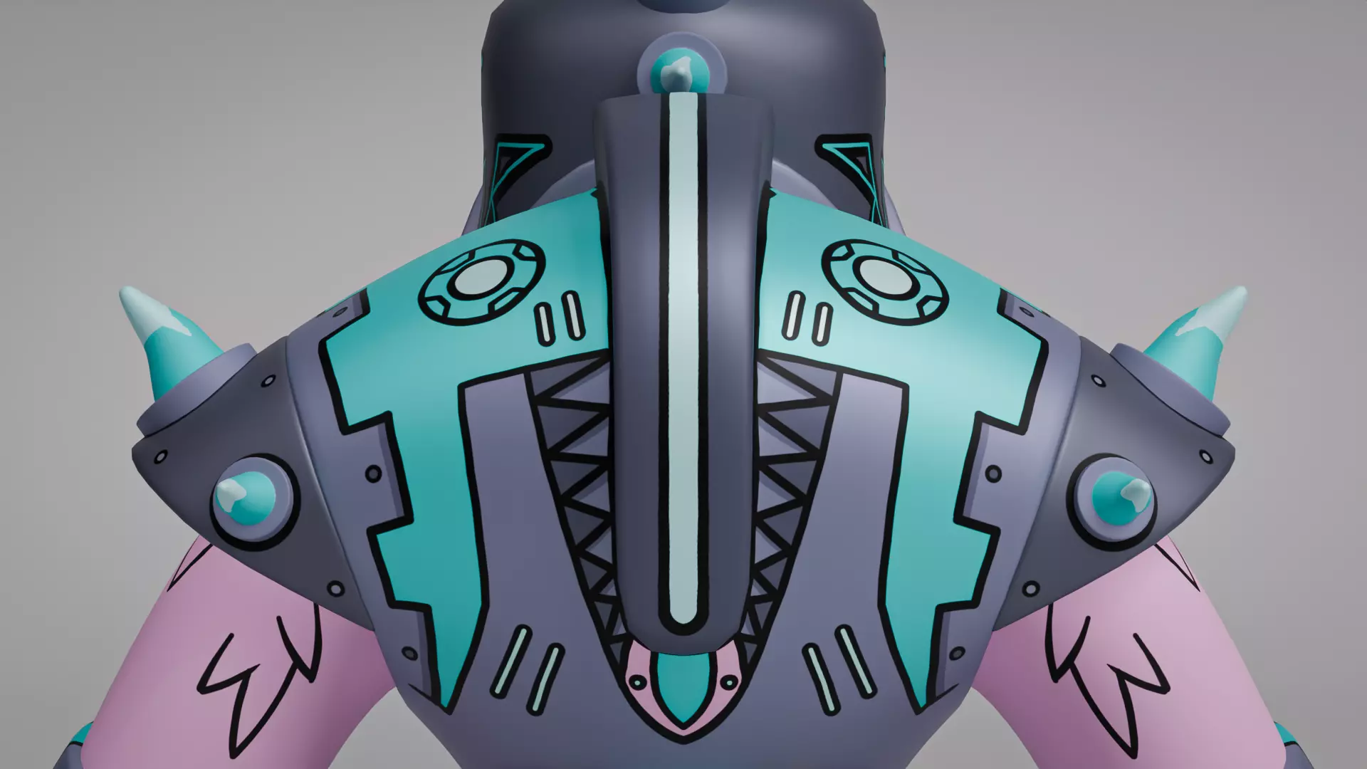 Monkey Warrior Rocknar Low-poly 3D model_5