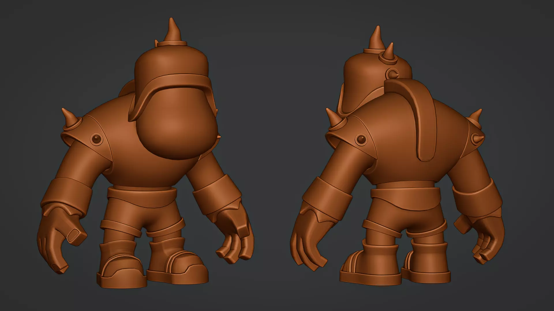 Monkey Warrior Rocknar Low-poly 3D model_7