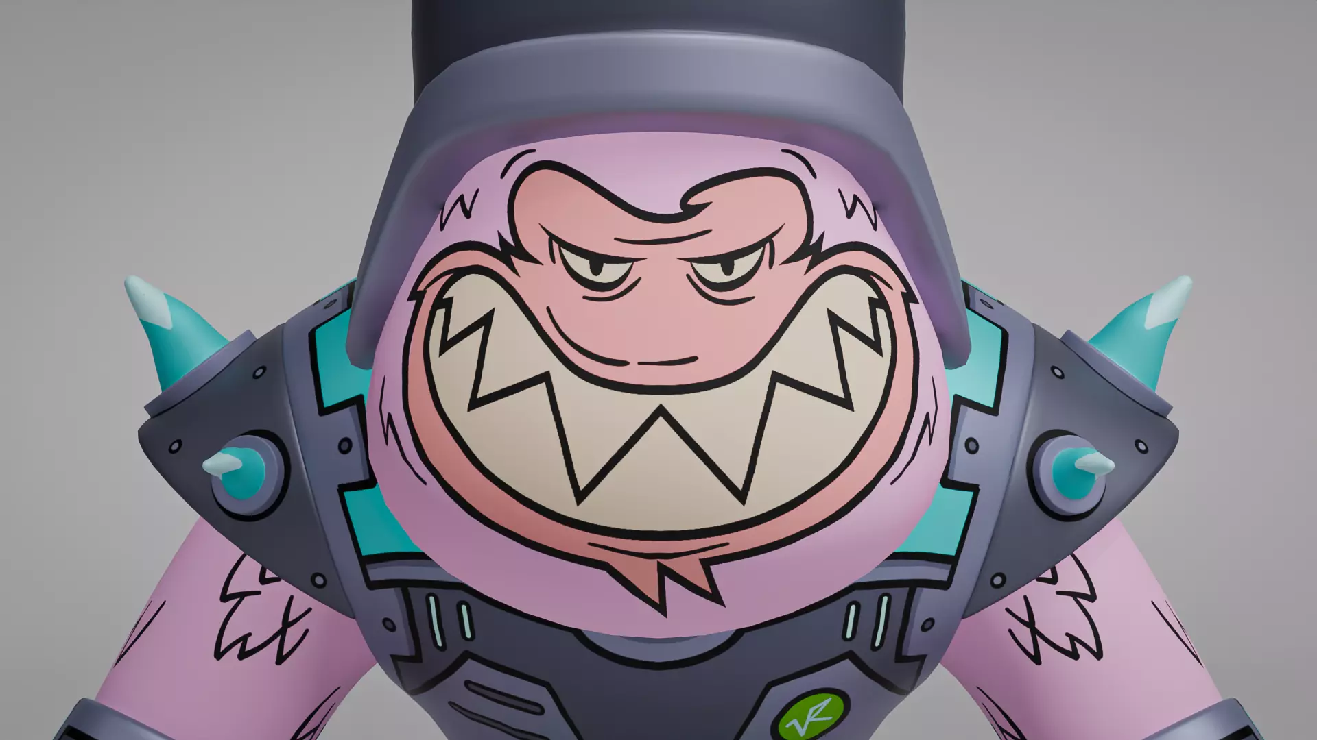 Monkey Warrior Rocknar Low-poly 3D model_4