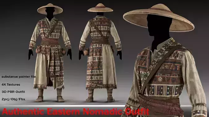 Authentic Eastern Nomadic Outfit With 4K Textures