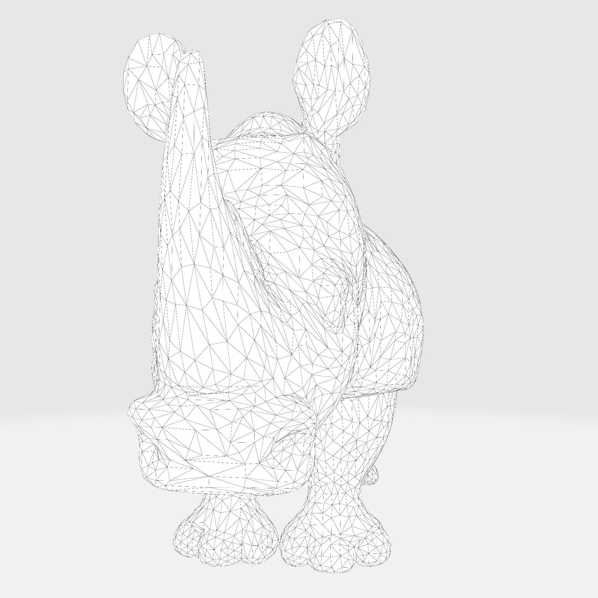 Rhino Model RigReady for Animation3D Printing Game Design Low-poly 3D model_26