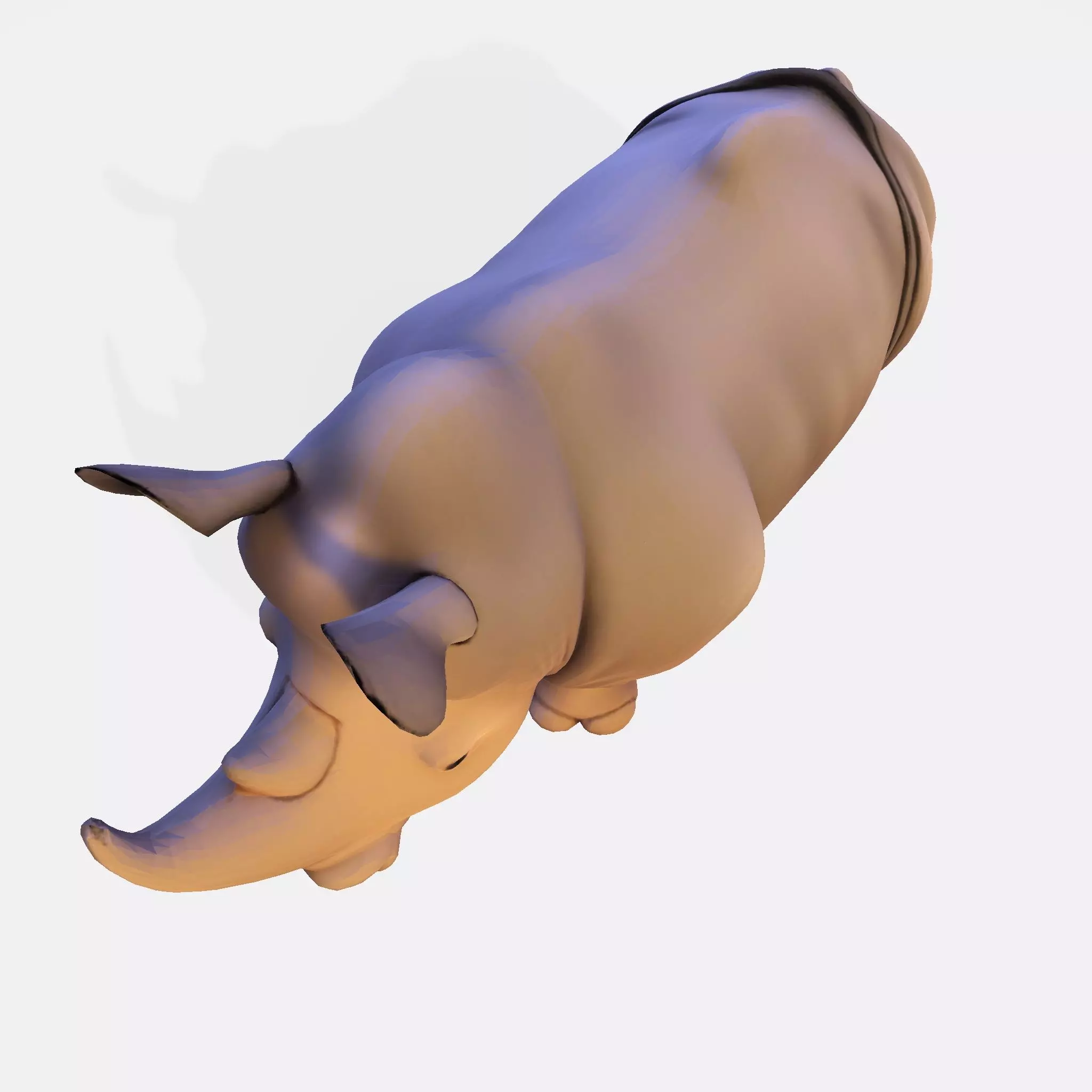 Rhino Model RigReady for Animation3D Printing Game Design Low-poly 3D model_10