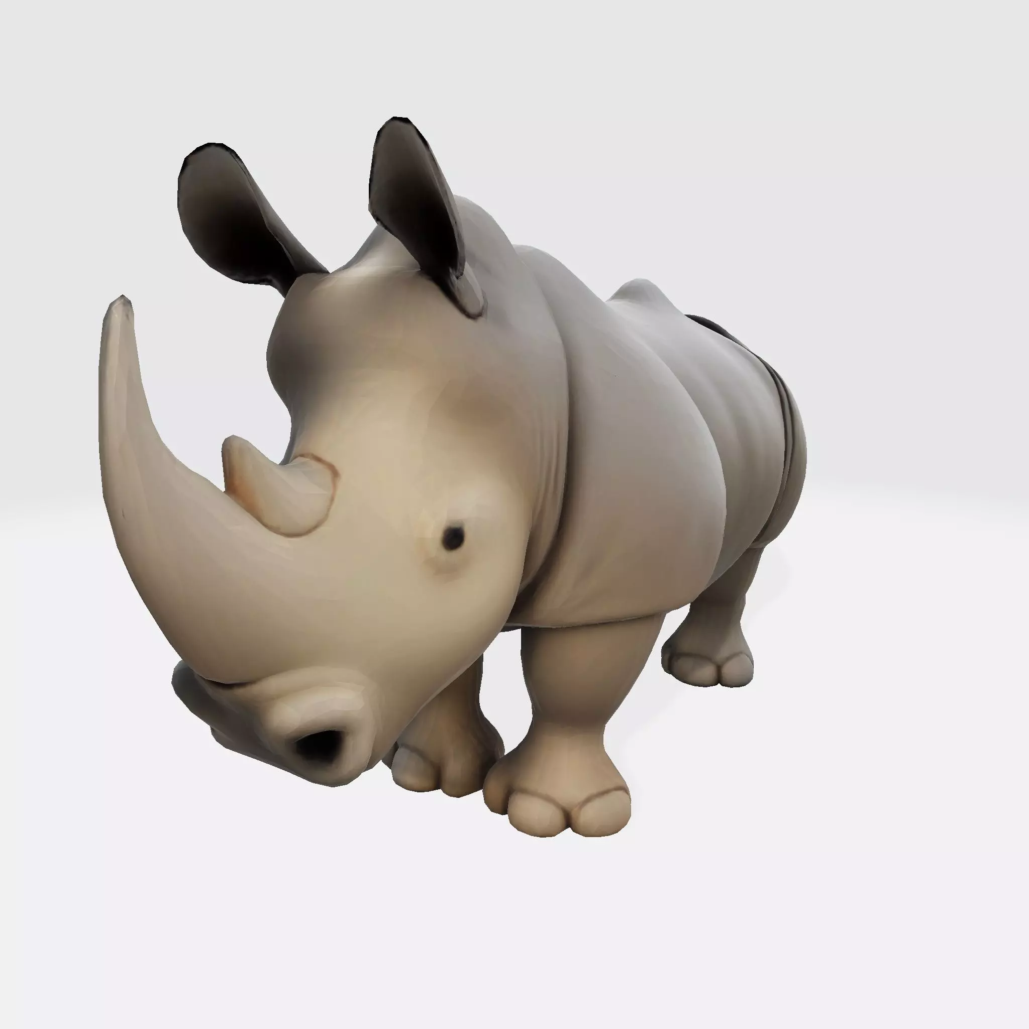 Rhino Model RigReady for Animation3D Printing Game Design Low-poly 3D model_5