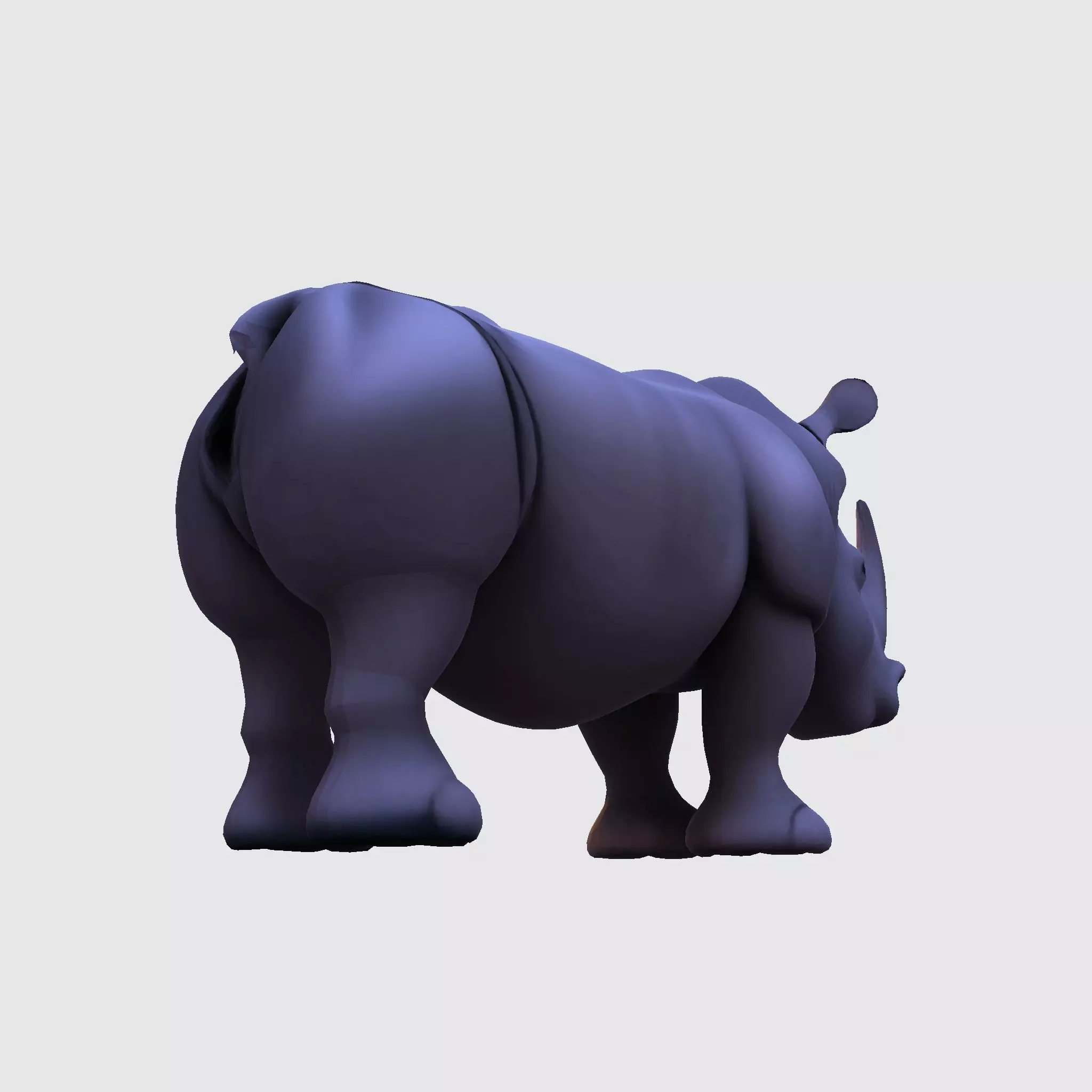 Rhino Model RigReady for Animation3D Printing Game Design Low-poly 3D model_2