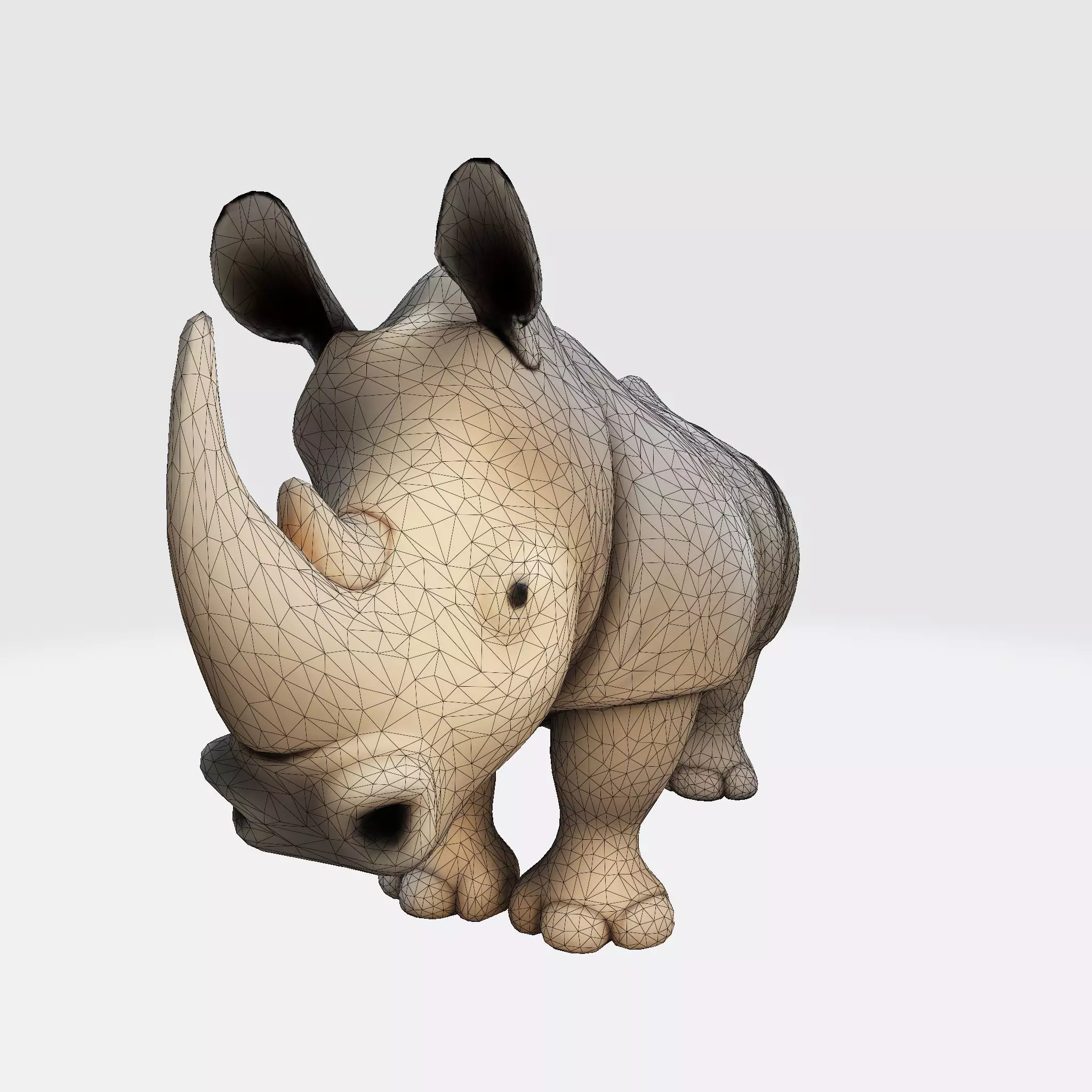 Rhino Model RigReady for Animation3D Printing Game Design Low-poly 3D model_18