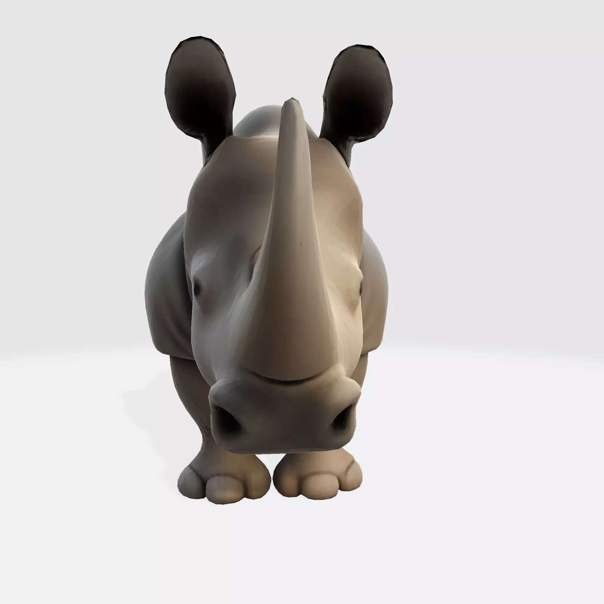 Rhino Model RigReady for Animation3D Printing Game Design Low-poly 3D model_4