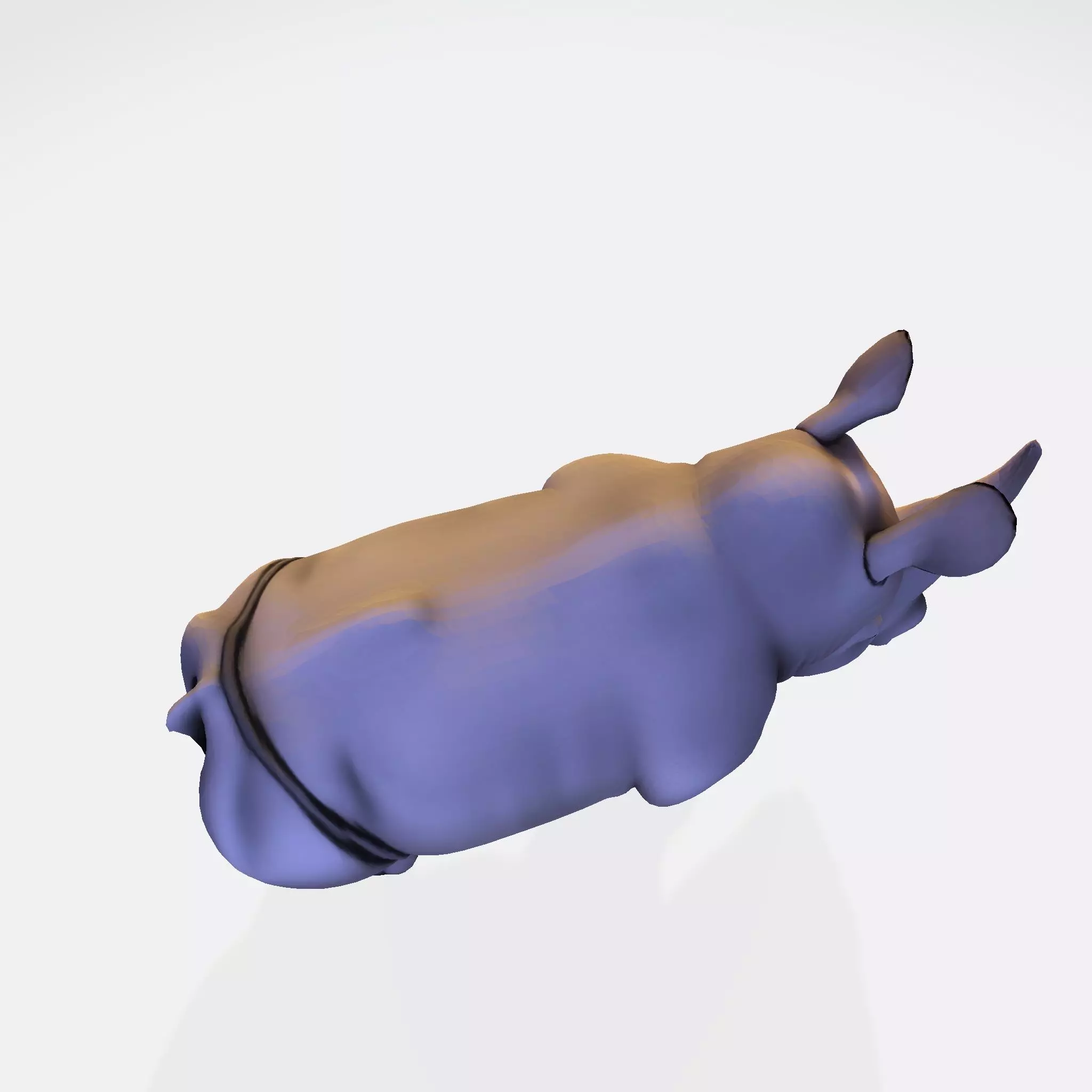 Rhino Model RigReady for Animation3D Printing Game Design Low-poly 3D model_9