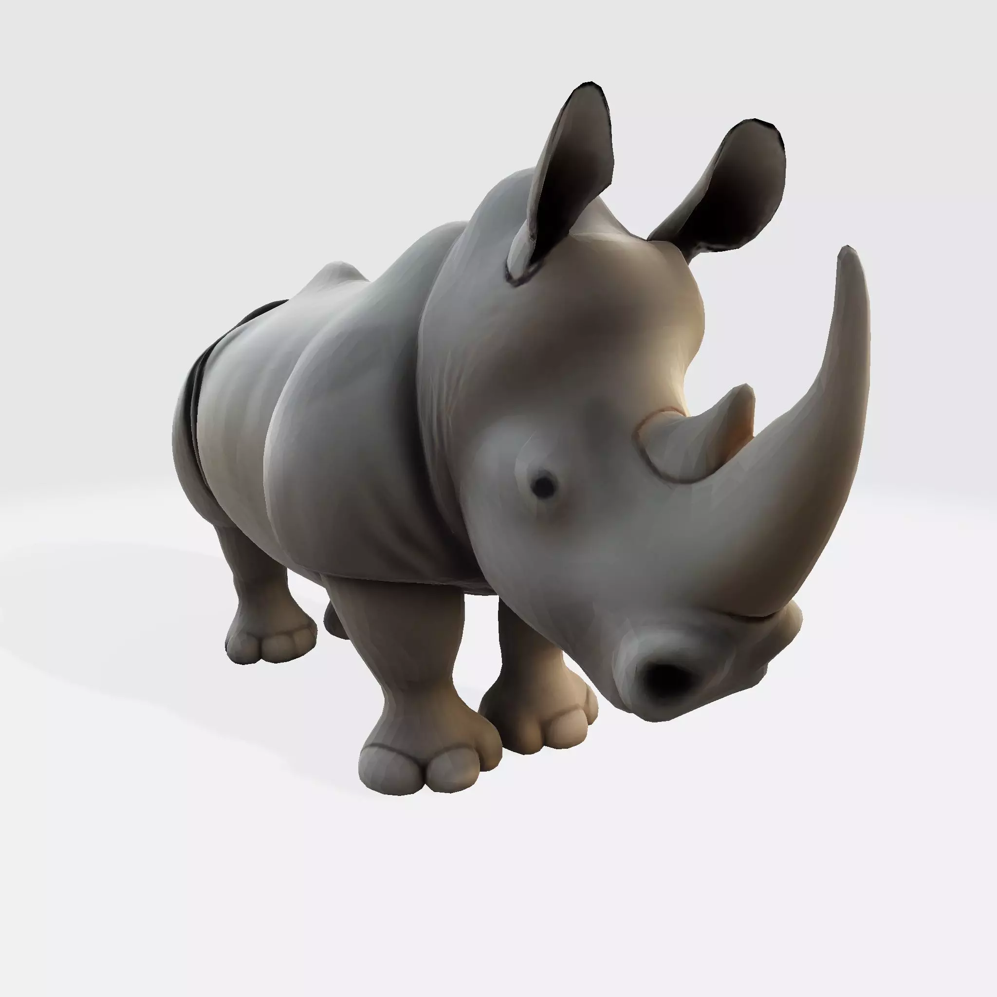 Rhino Model RigReady for Animation3D Printing Game Design Low-poly 3D model_7