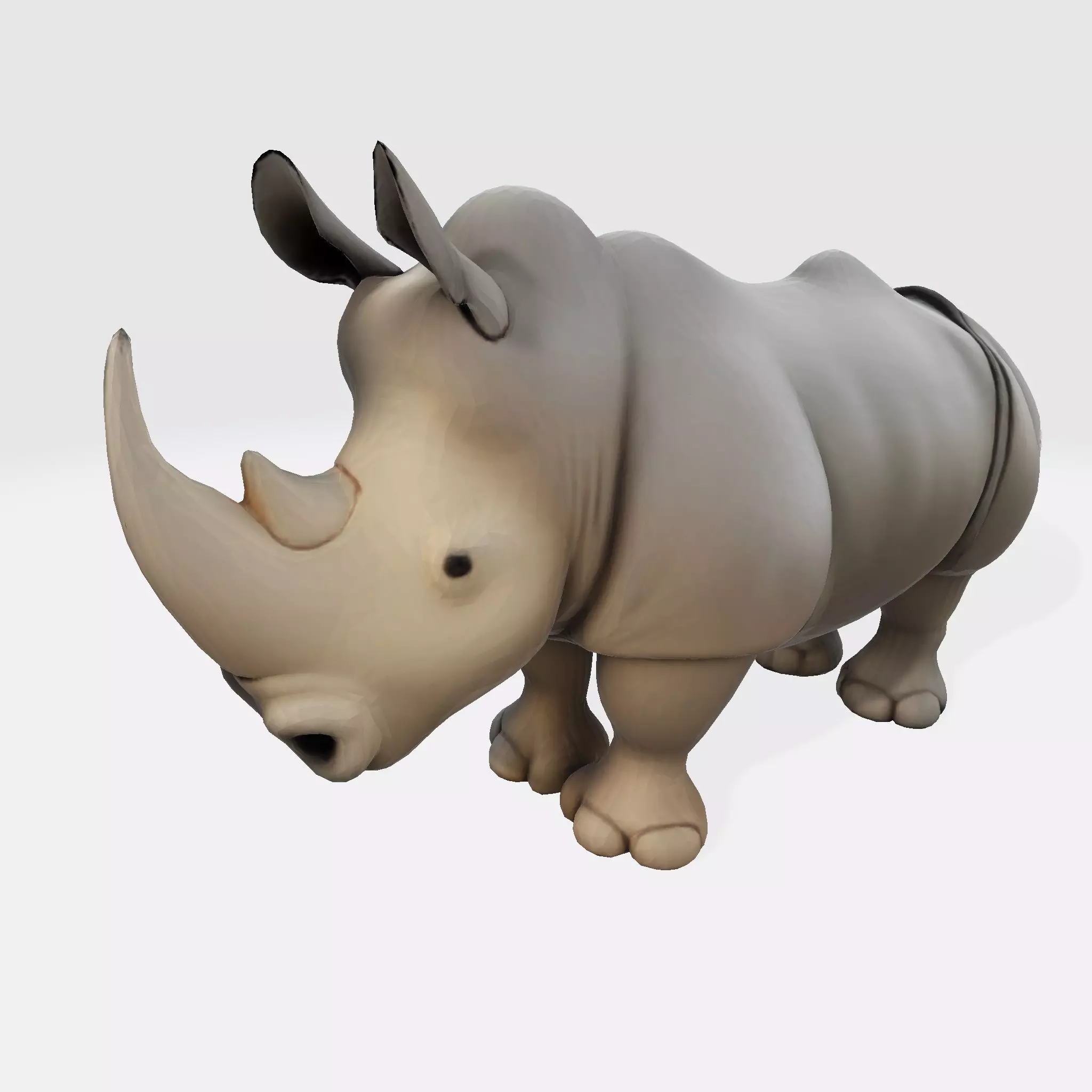 Rhino Model RigReady for Animation3D Printing Game Design Low-poly 3D model_6