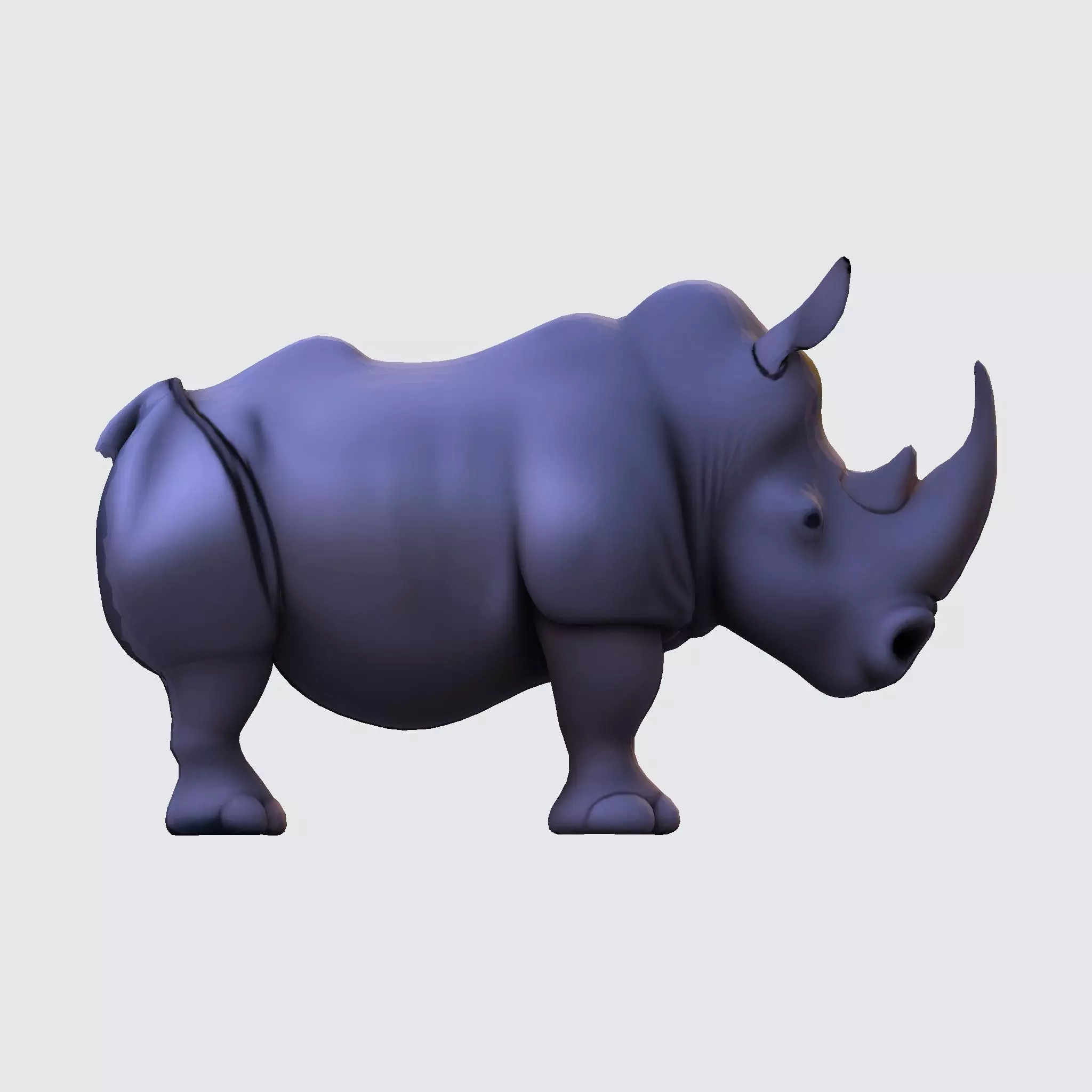 Rhino Model RigReady for Animation3D Printing Game Design Low-poly 3D model_12