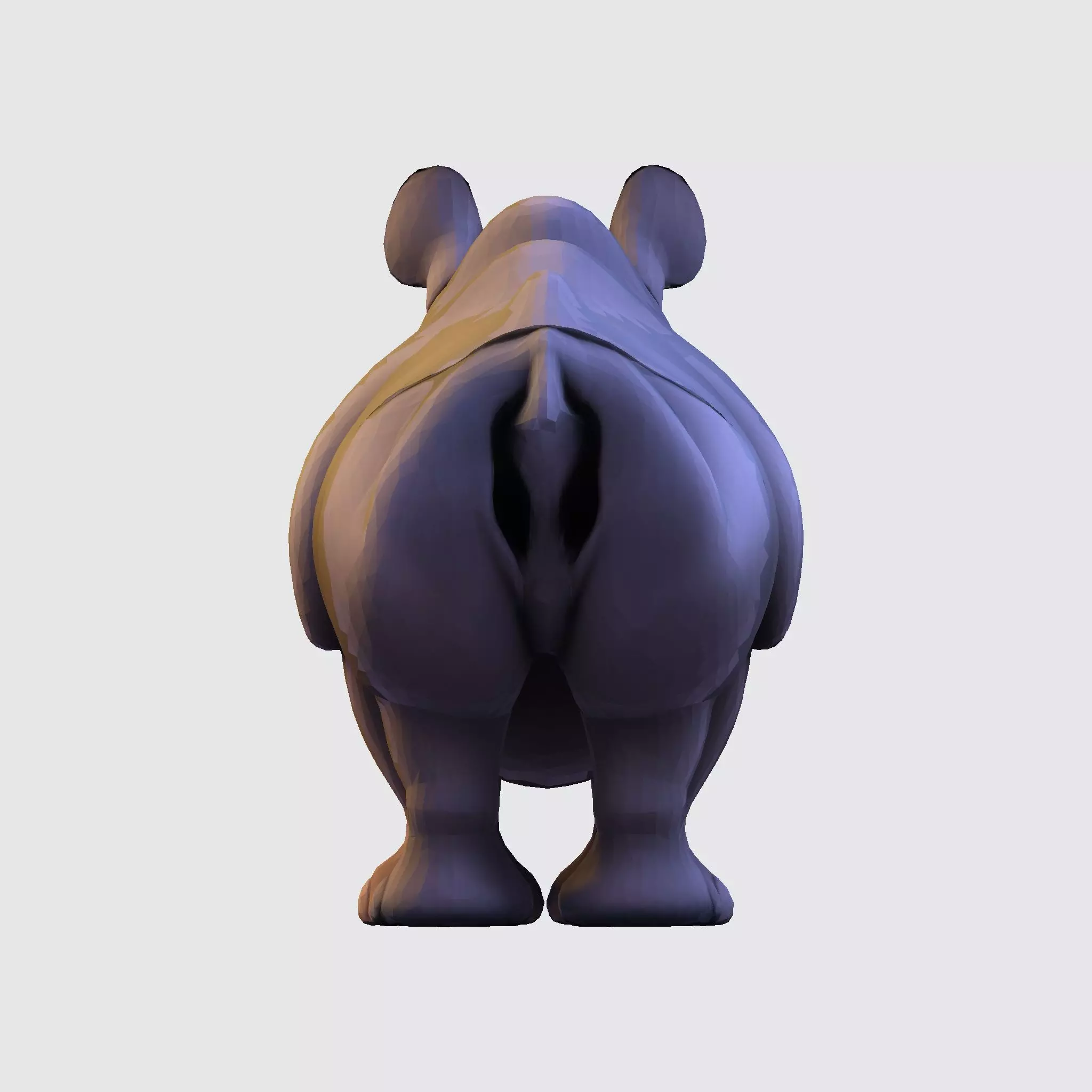 Rhino Model RigReady for Animation3D Printing Game Design Low-poly 3D model_13