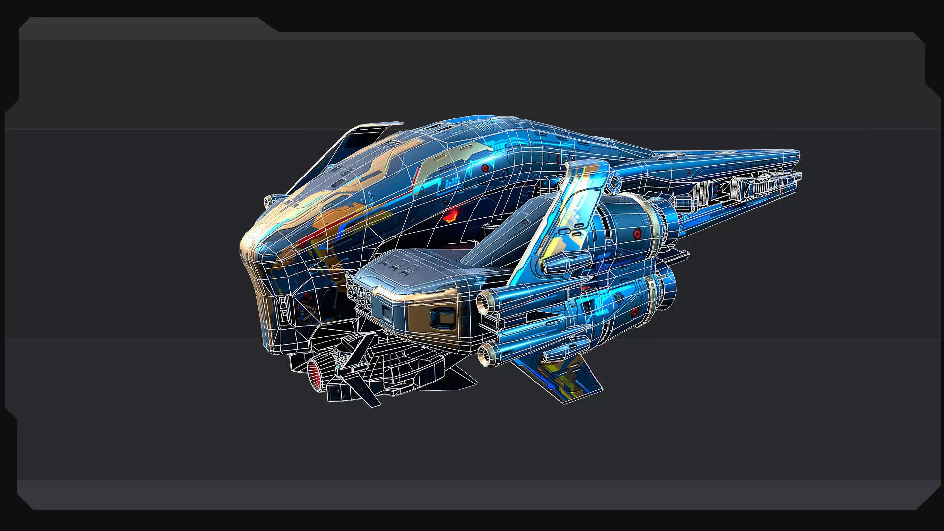 BB5 - GUARDIAN Cruiser Low-poly 3D model_8