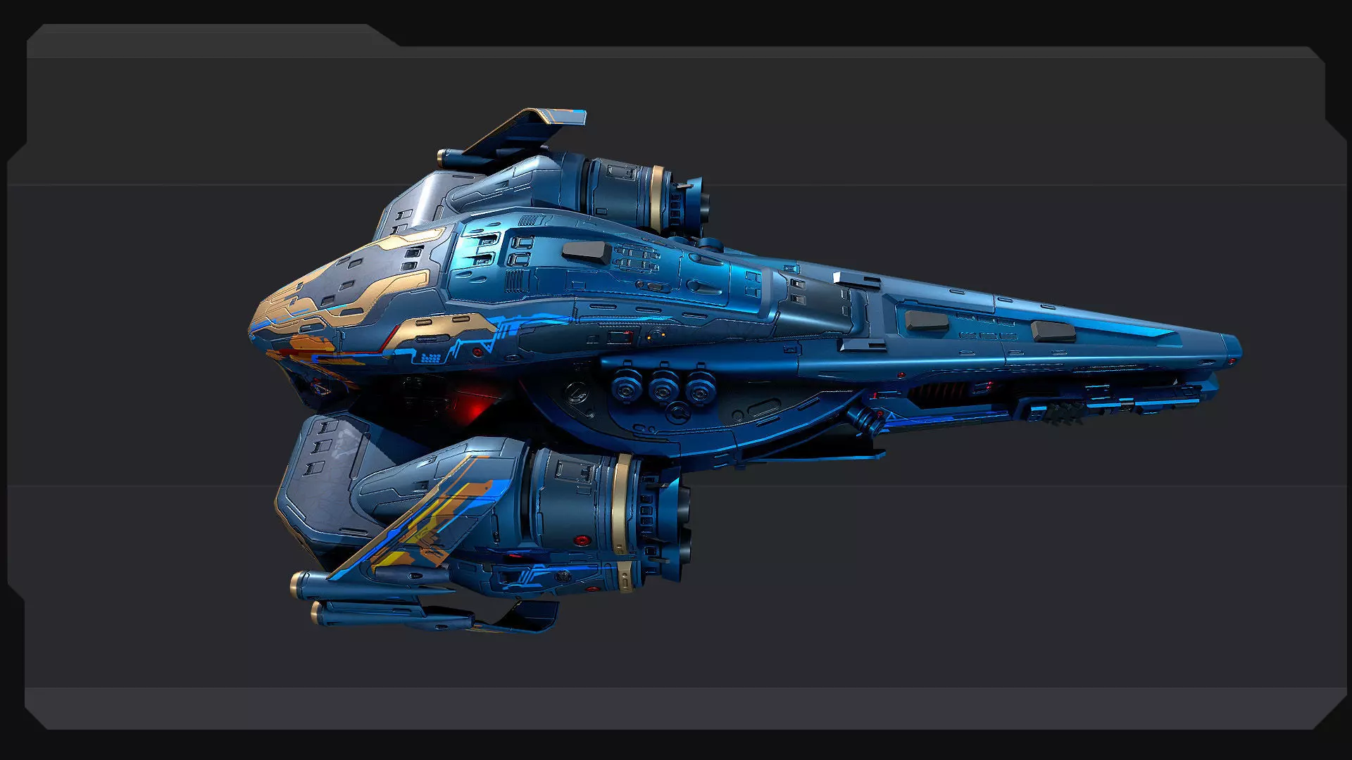 BB5 - GUARDIAN Cruiser Low-poly 3D model_3