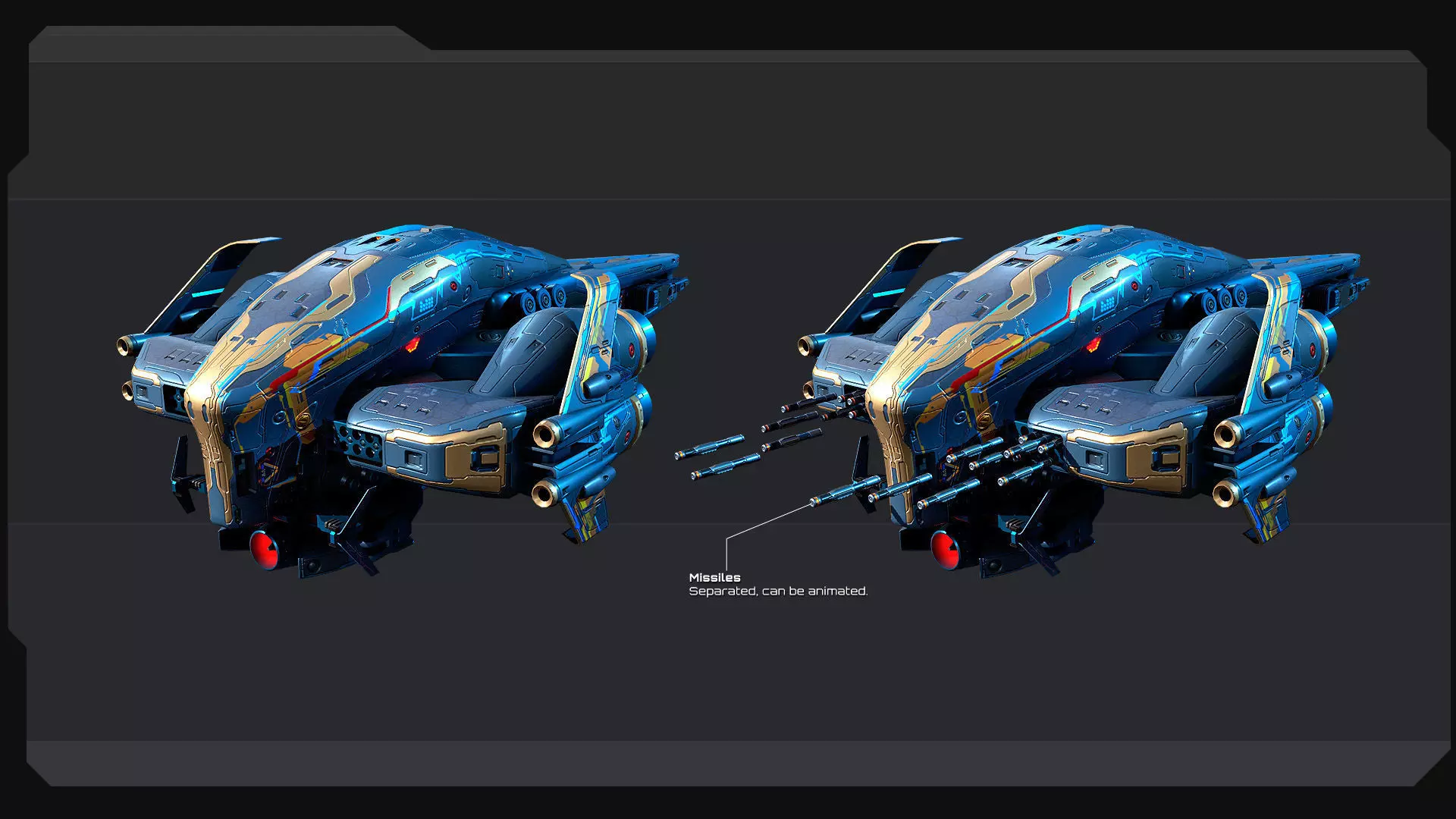 BB5 - GUARDIAN Cruiser Low-poly 3D model_5