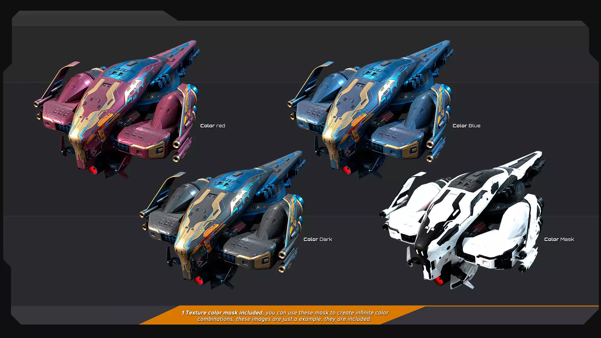 BB5 - GUARDIAN Cruiser Low-poly 3D model_7