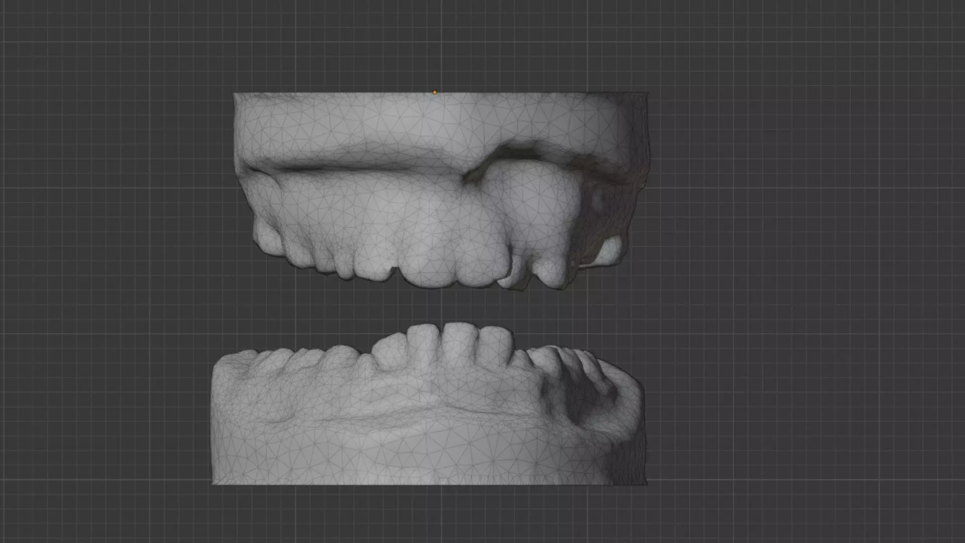 basic scanned dental cast of mouth and teeth 3d prop or model 3D model_5