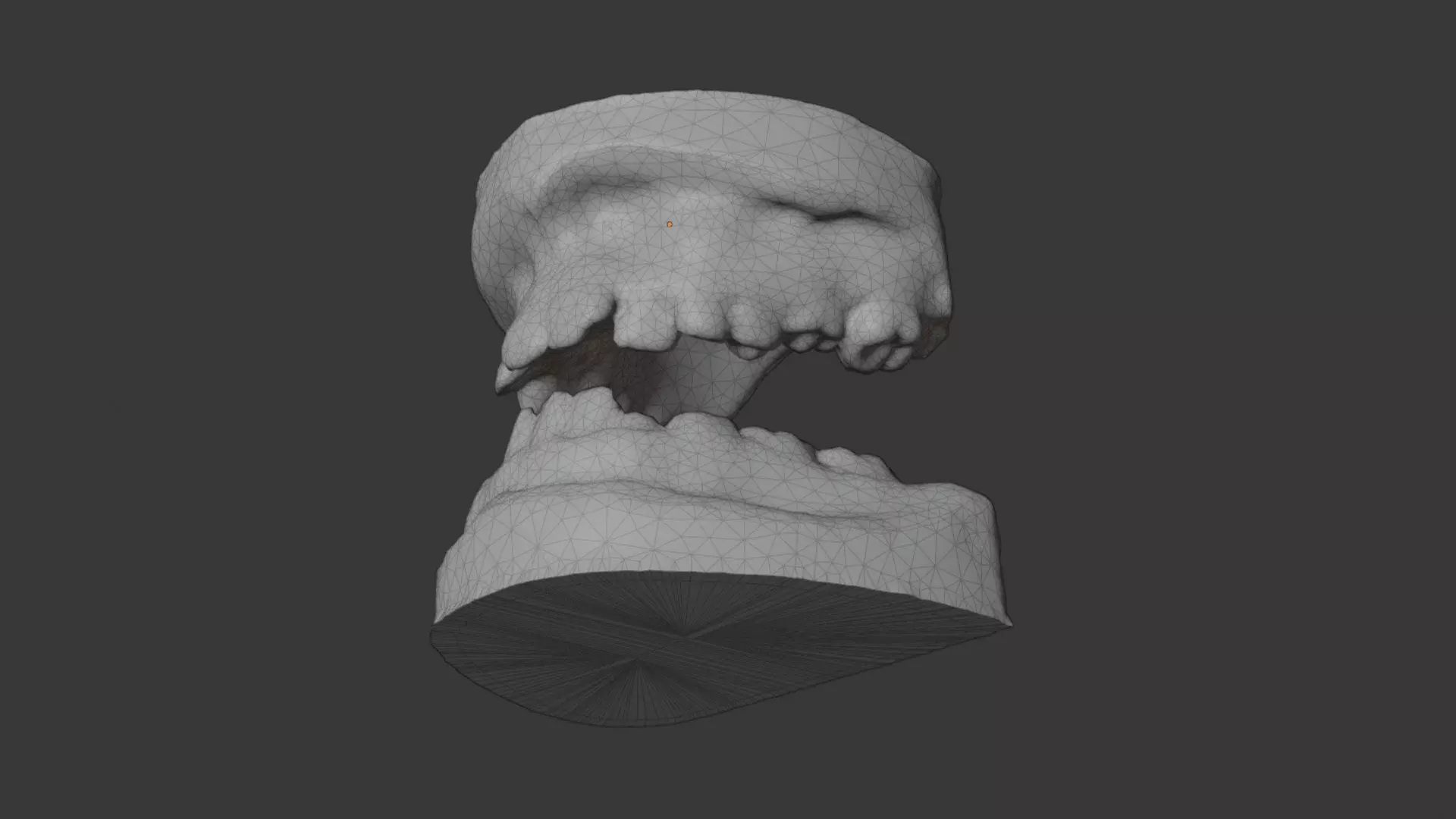 basic scanned dental cast of mouth and teeth 3d prop or model 3D model_3