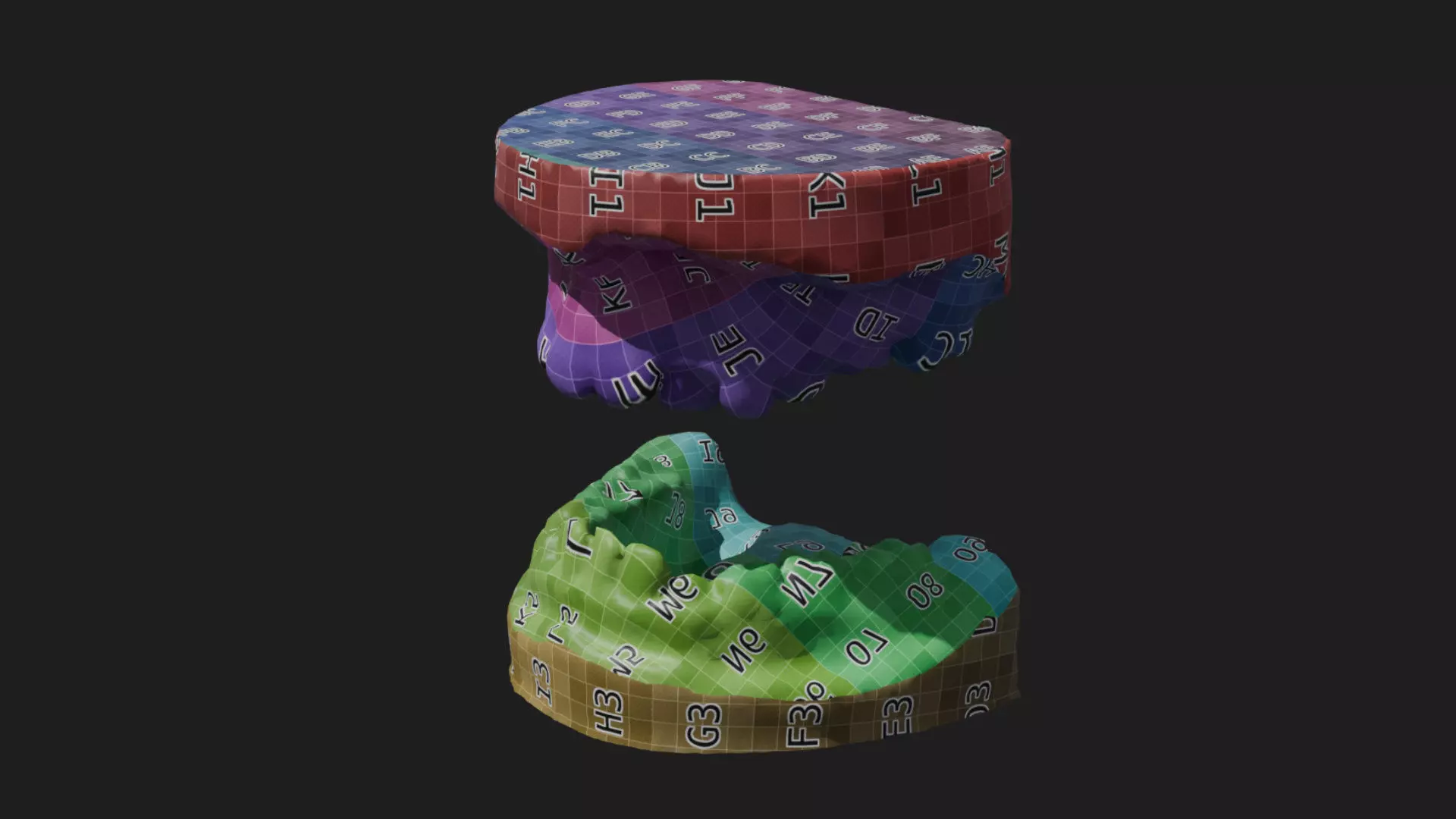 basic scanned dental cast of mouth and teeth 3d prop or model 3D model_7