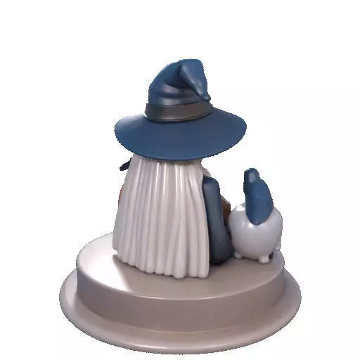 2368Halloween Witch with Skull Raven and Pumpkin 3D print model_18