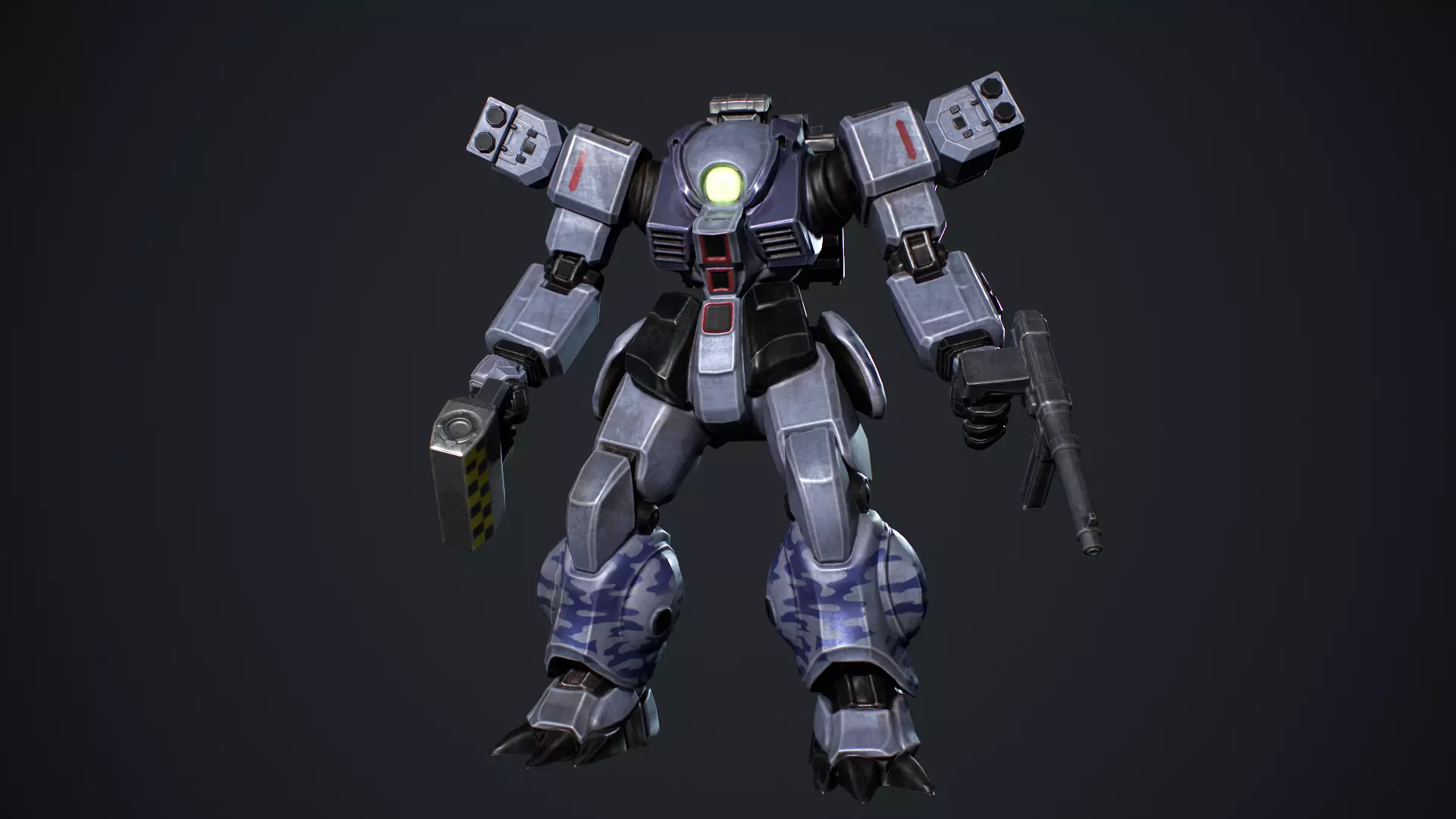 Battle Mech Low-poly 3D model_11