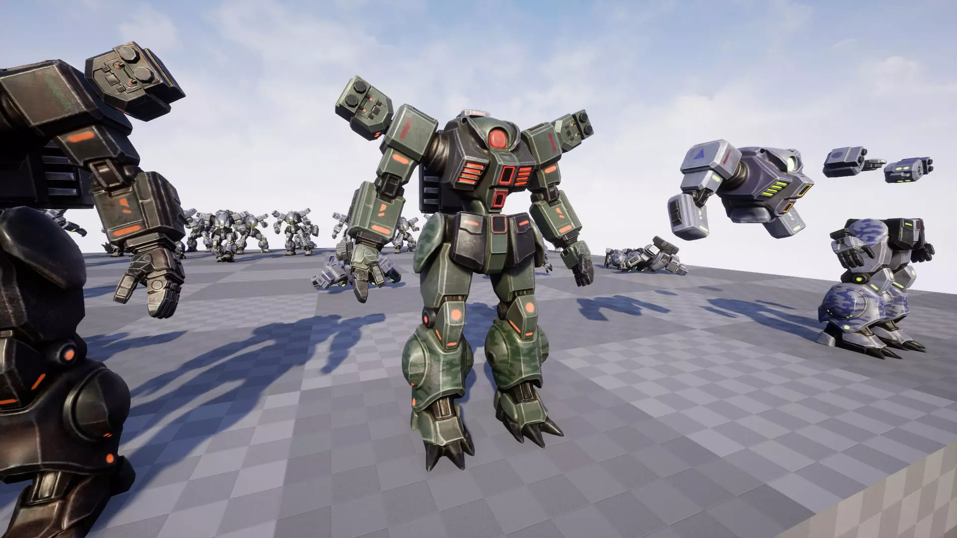 Battle Mech Low-poly 3D model_22