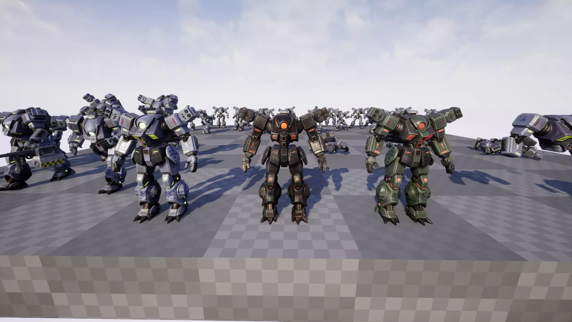 Battle Mech Low-poly 3D model_25