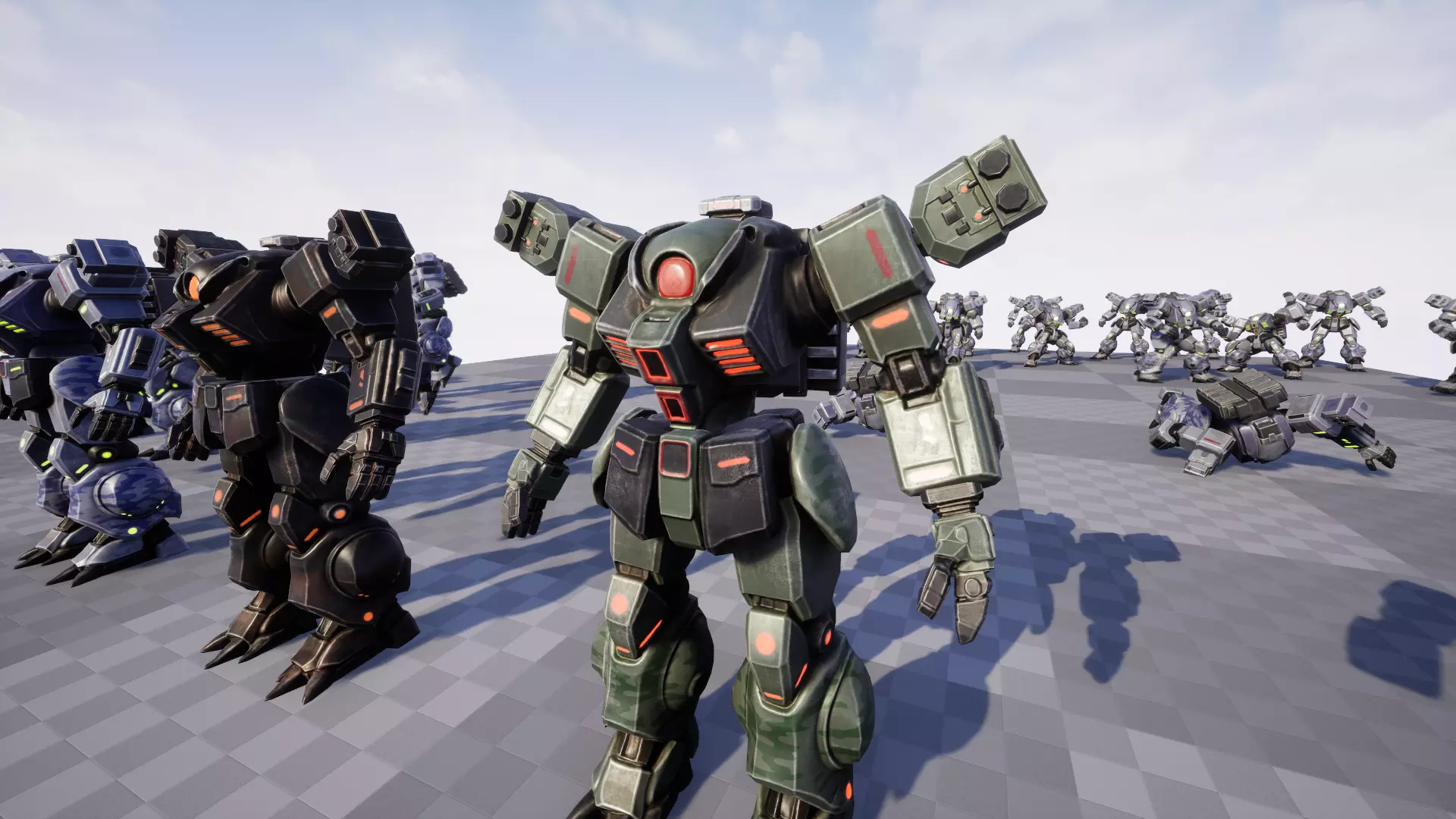 Battle Mech Low-poly 3D model_21