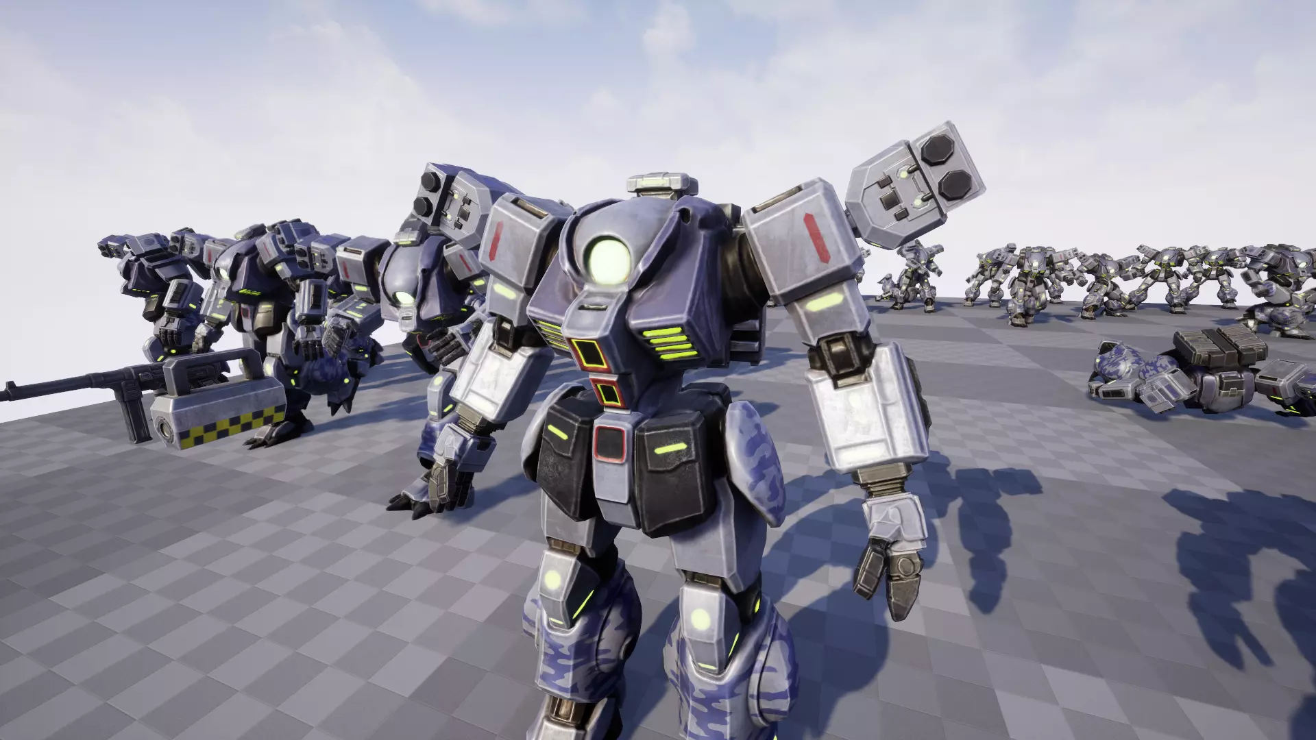 Battle Mech Low-poly 3D model_27