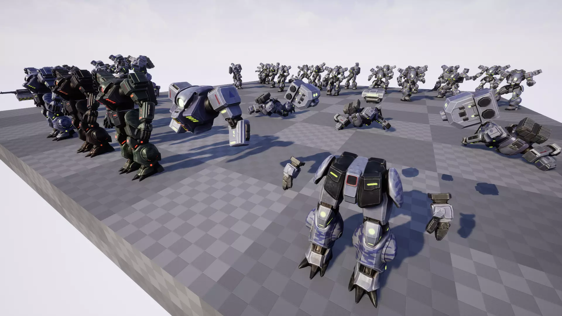 Battle Mech Low-poly 3D model_17