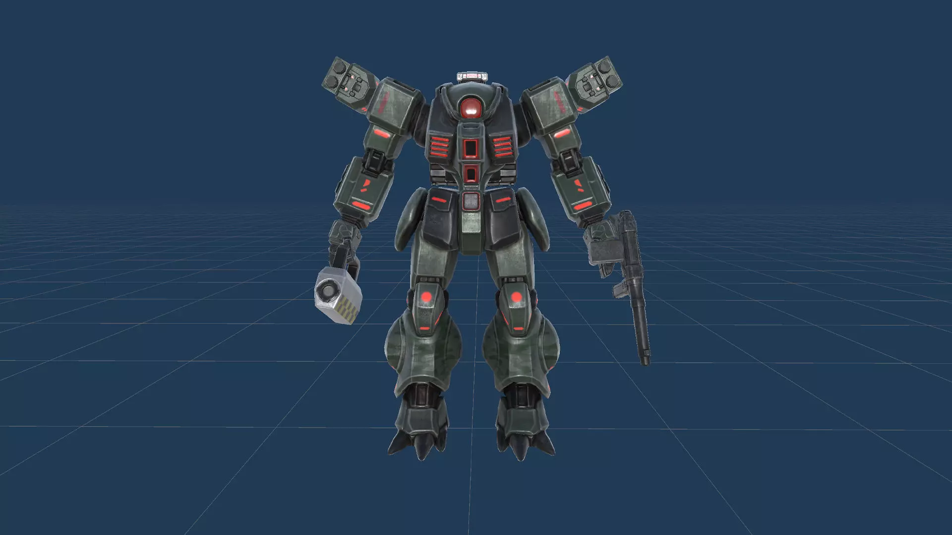 Battle Mech Low-poly 3D model_31
