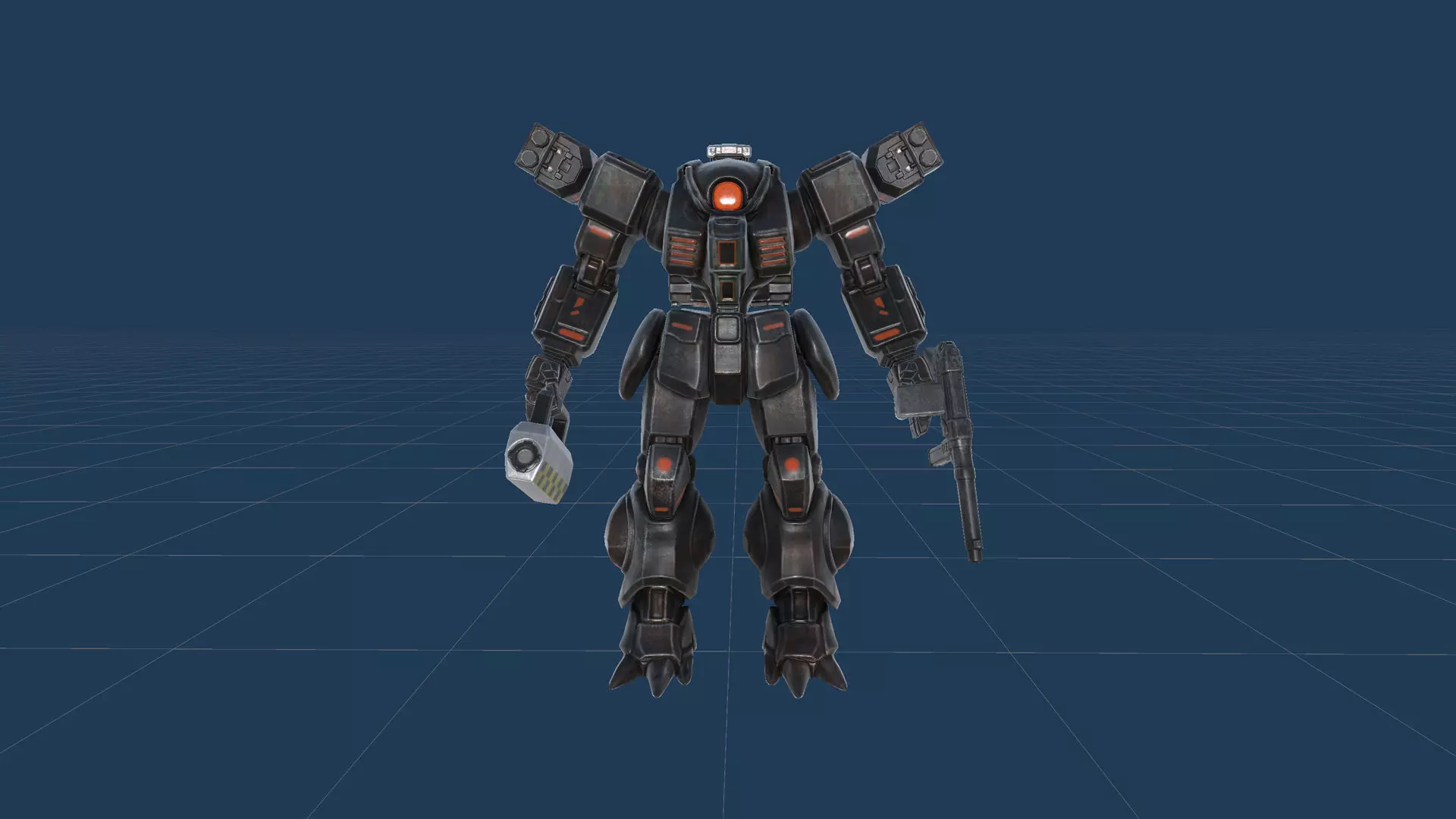 Battle Mech Low-poly 3D model_30