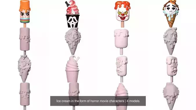 Ice cream in the form of horror movie characters