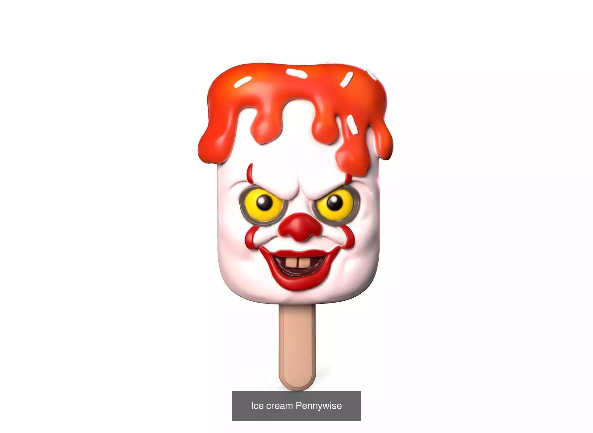 Ice cream in the form of horror movie characters 3D Model Collection_4
