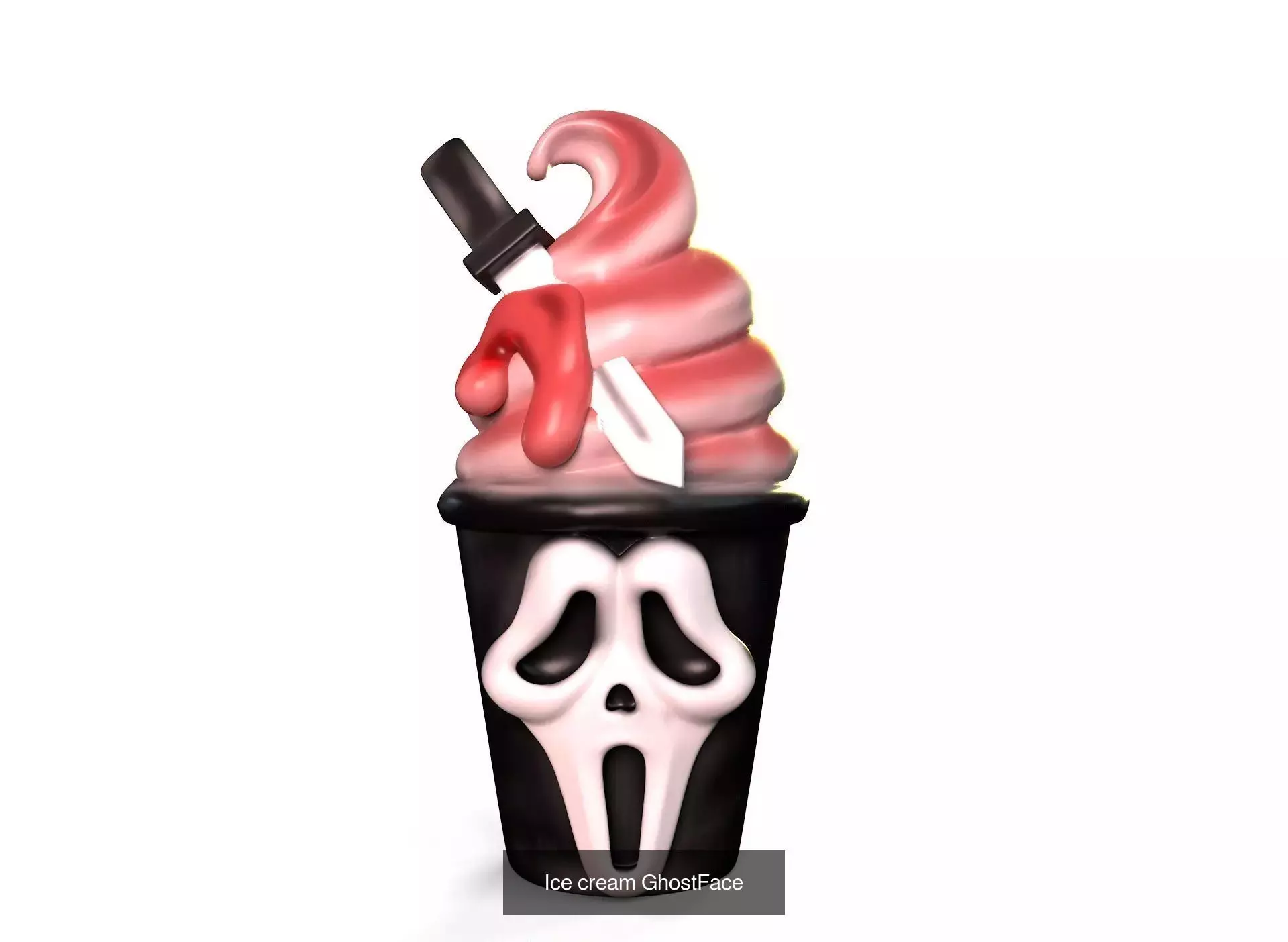 Ice cream in the form of horror movie characters 3D Model Collection_3
