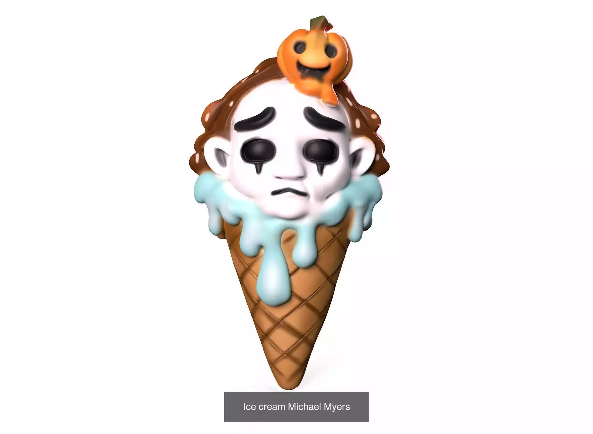 Ice cream in the form of horror movie characters 3D Model Collection_5