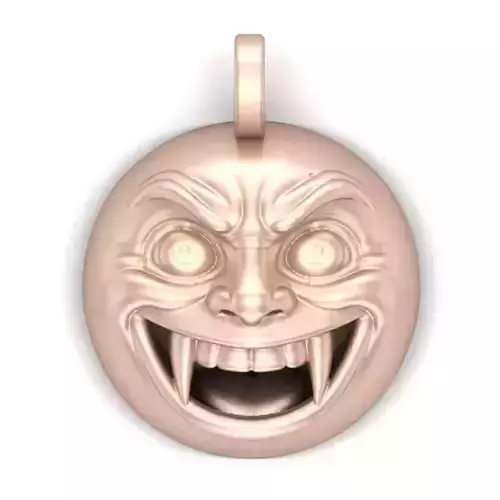 Dracula Emoji STL 3D Model for Jewelry - One Inch Pendant