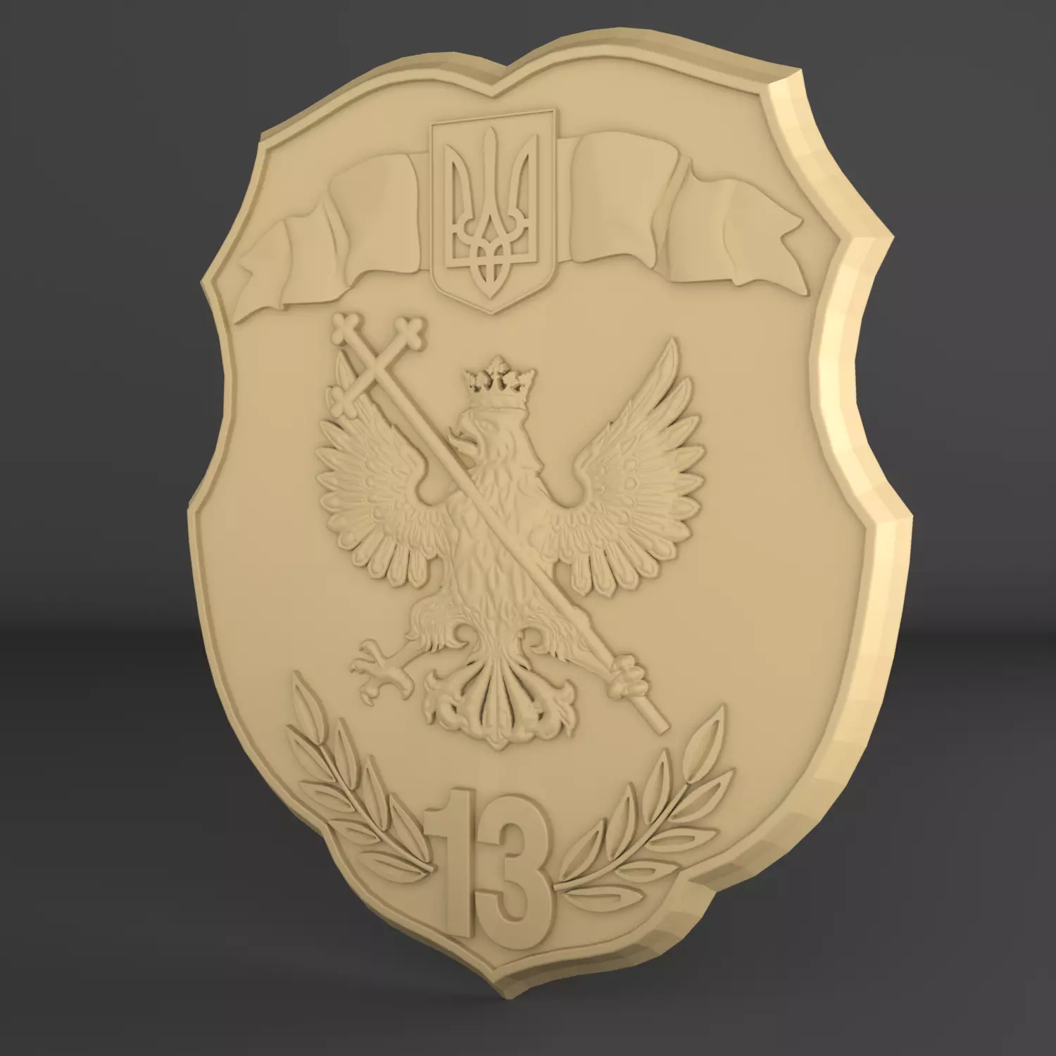 Emblem of Ukraine 3D print model 3D print model_2