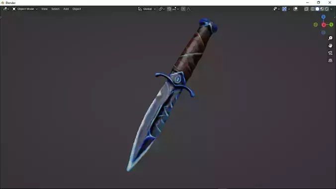 Viking dagger game asset