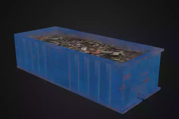 Blue Dumpster