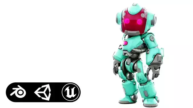 ROBO ZERO-i  Rigged for Unreal Engine - Unity - MIXAMO