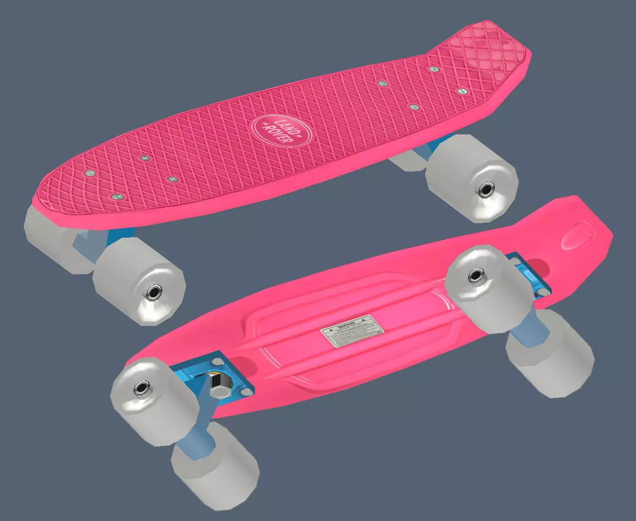 skateboard Low-poly 3D model_1