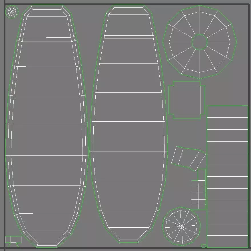 skateboard Low-poly 3D model_8