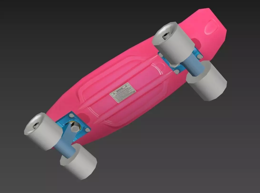 skateboard Low-poly 3D model_5