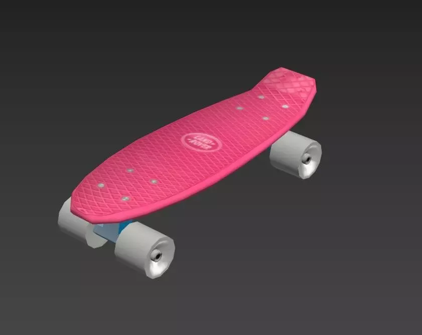 skateboard Low-poly 3D model_2