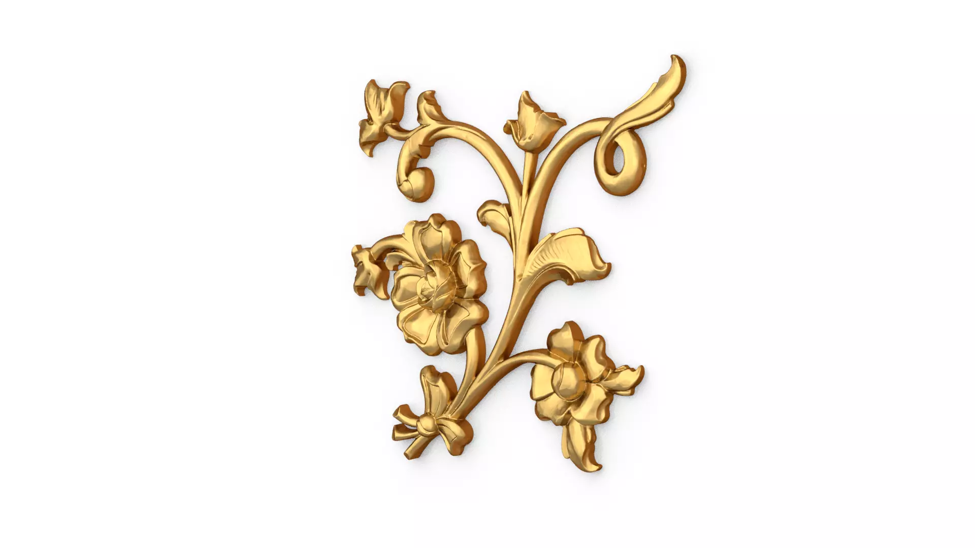 Classic decor ornament carved 72 3D model_2