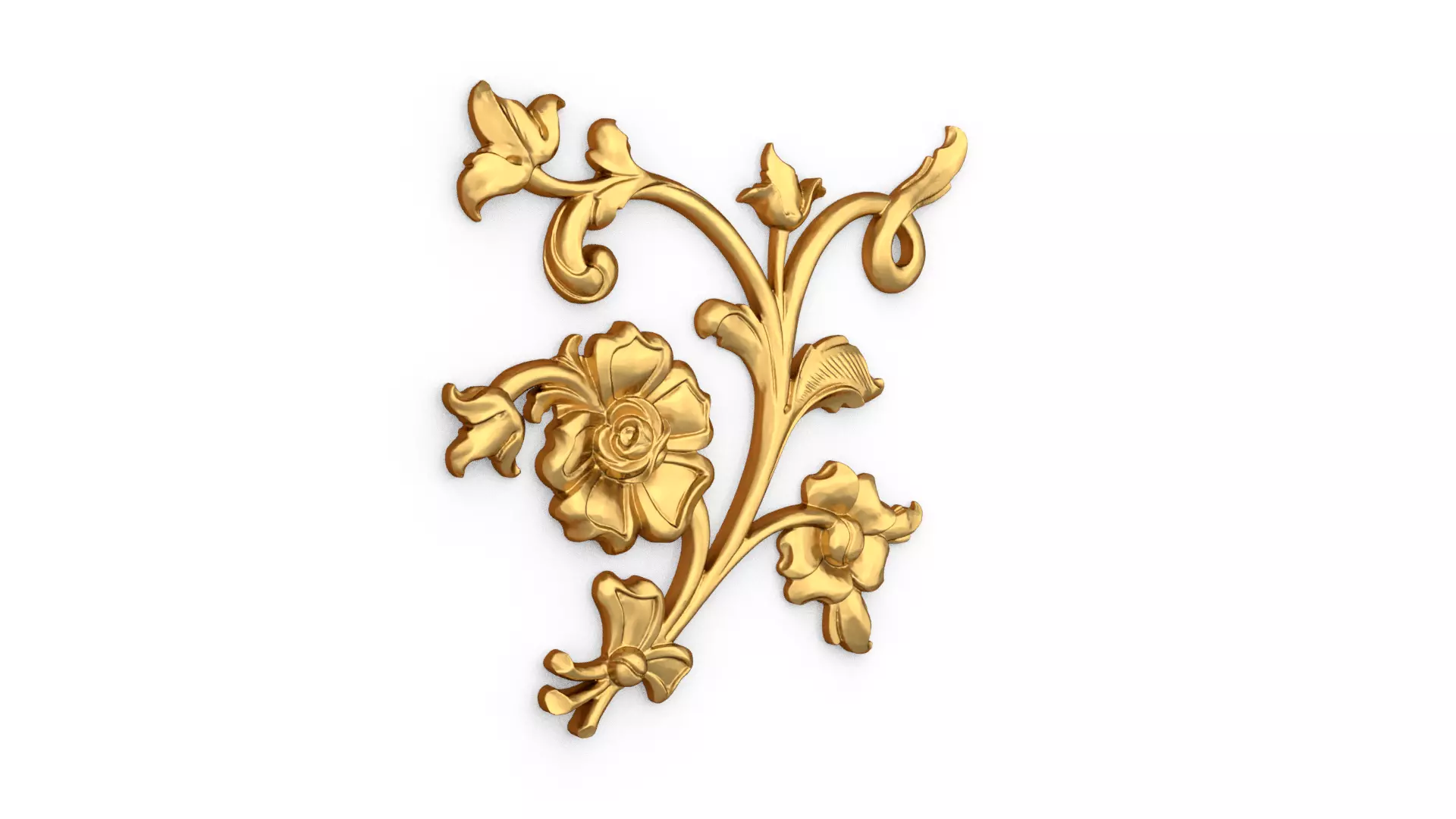 Classic decor ornament carved 72 3D model_1