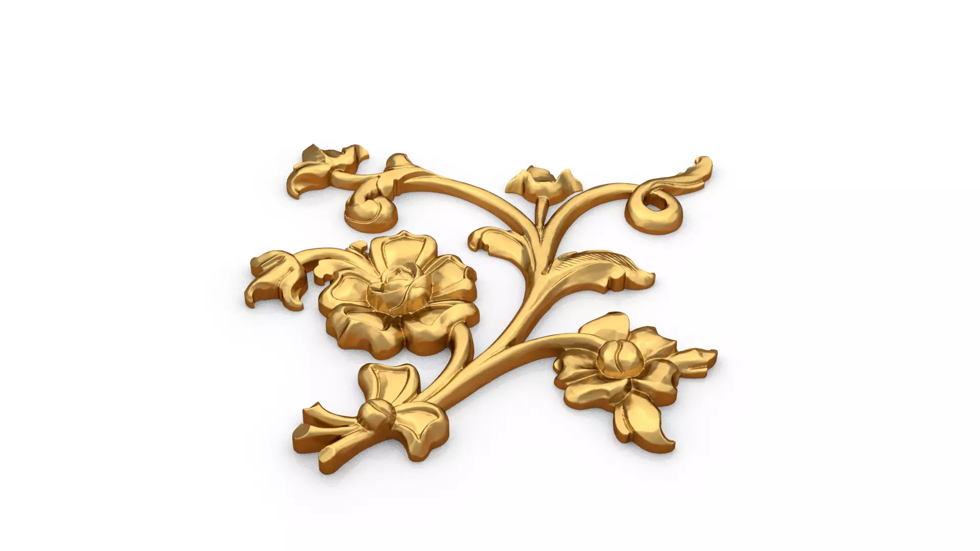 Classic decor ornament carved 72 3D model_4