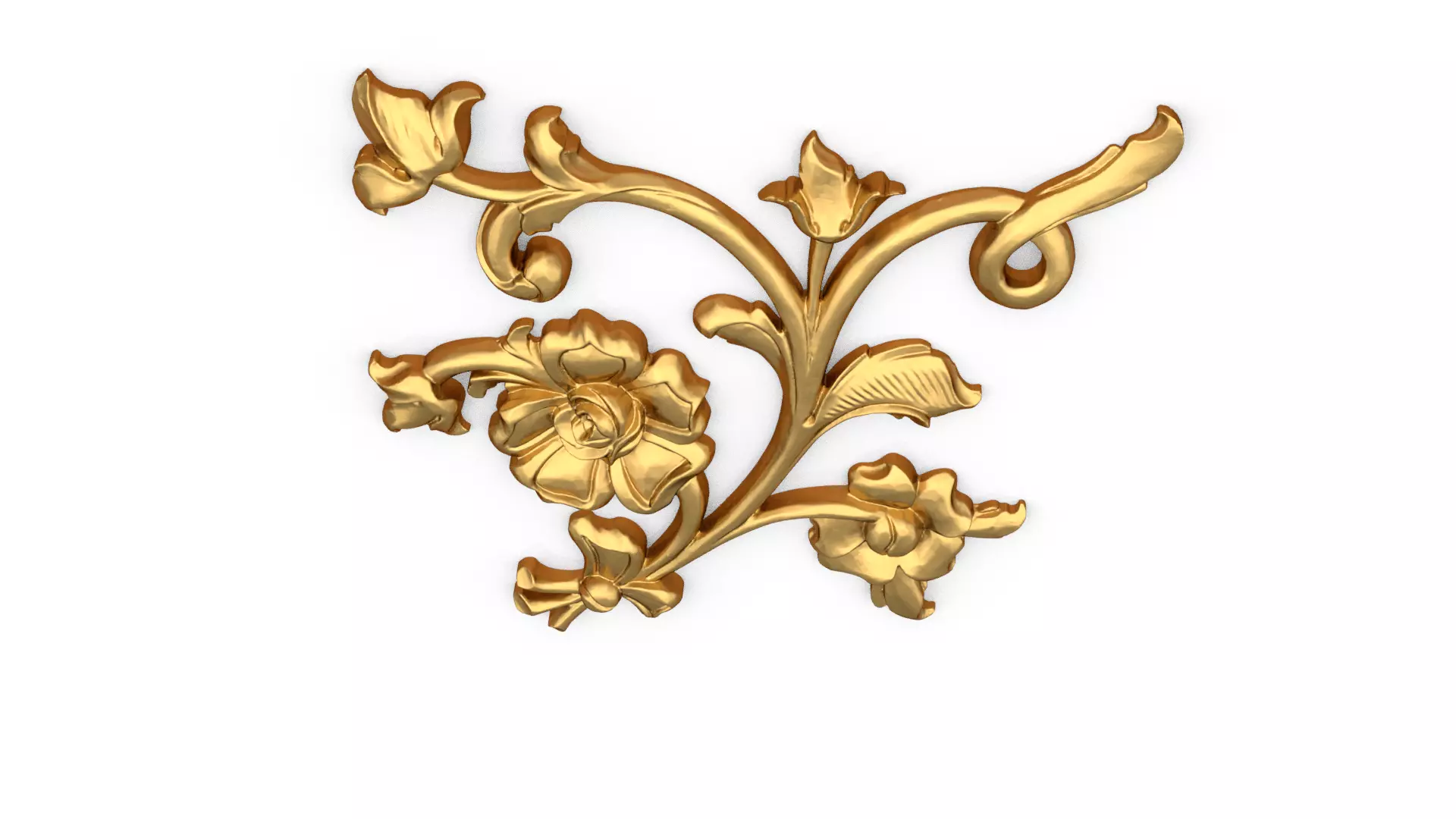Classic decor ornament carved 72 3D model_3