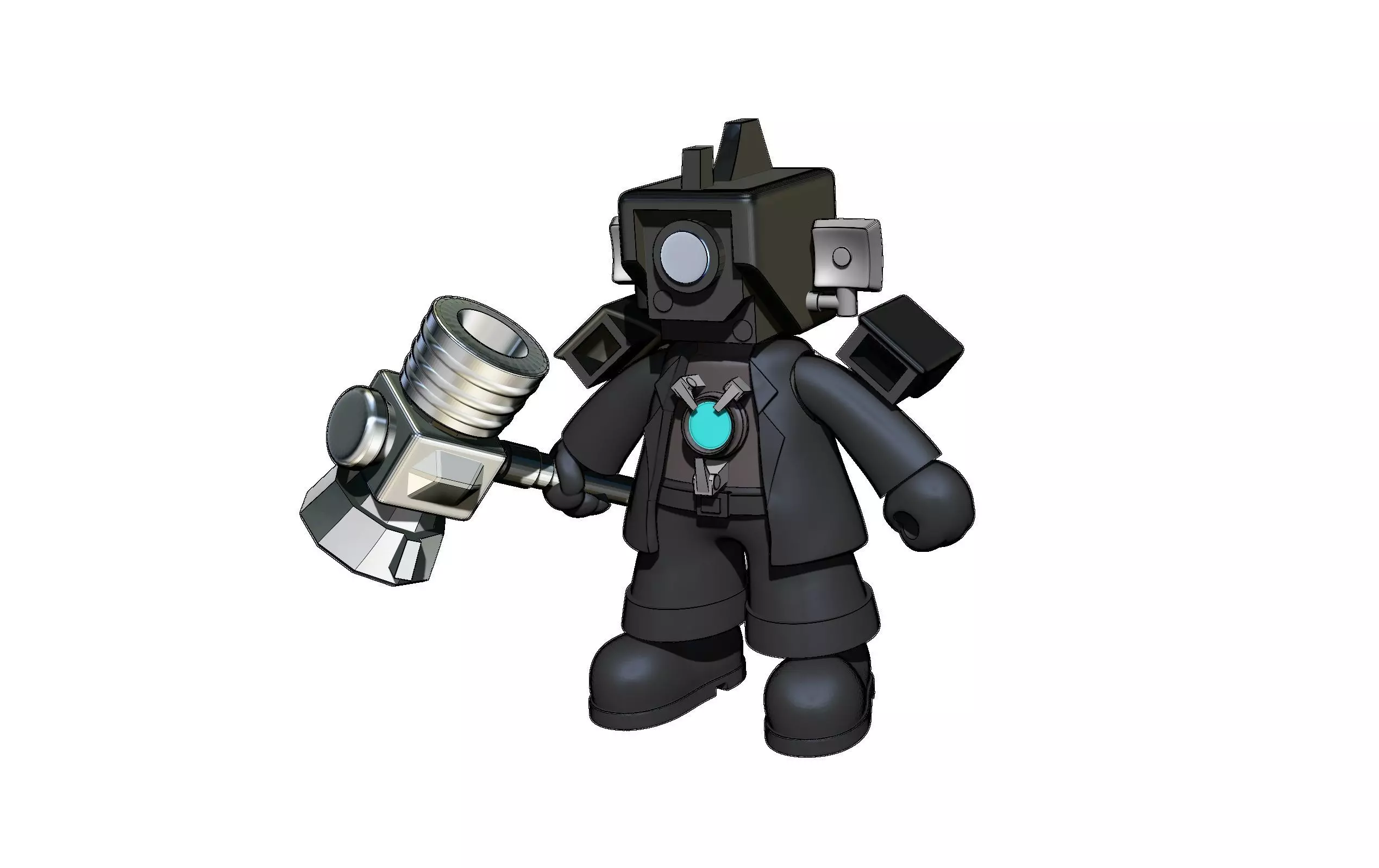 Titan Cameraman 3D print Action Doll  3D print model_4